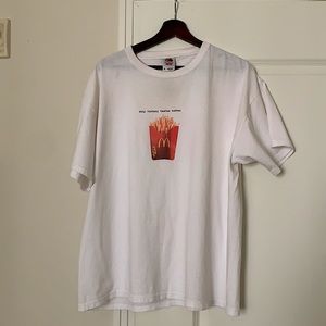 White Oversized T-Shirt With McDonalds